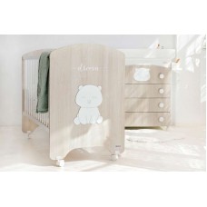Cuna 605 Dream Bear Roble Verso/Blanco Mate de Trama